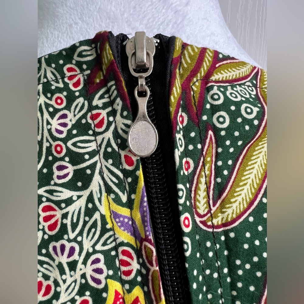 Handmade African Floral Midi Dress in size Small Medium - Picture 3 of 5